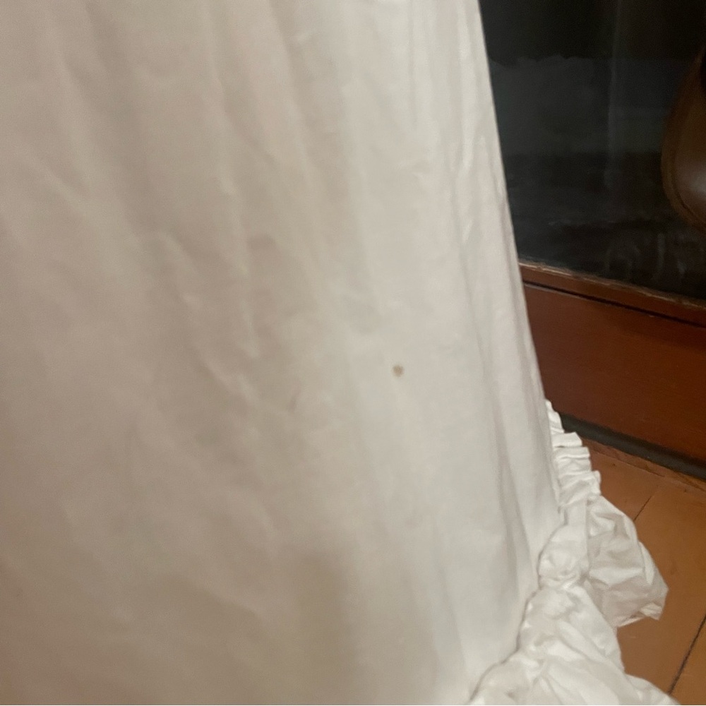 RARE Laura Ashley Vintage 1980s White Cotton Ruffle Wedding Hoop Petticoat Skirt - Picture 8 of 10